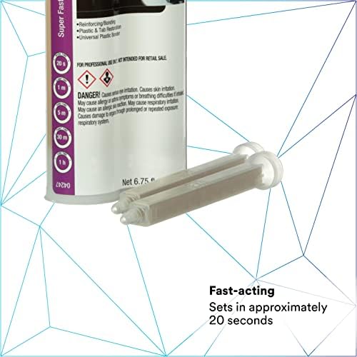 3m super fast plastic repair adhesive, 04248, black, package contents