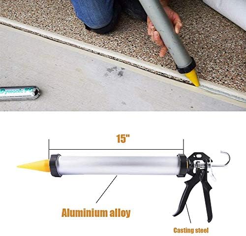 sealant sausage caulking gun with aluminum cartridge 600ml/20oz shown in use