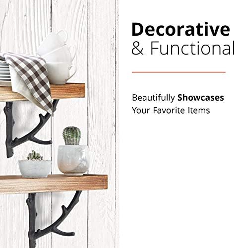 nach decorative shelf brackets, 4 pack of 5.5, close-up detail