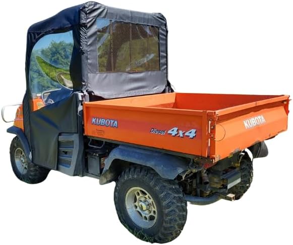 KUB900-DRF-BLK Soft Doors and Rear Window Combo for 2008-2013 Kubota RTV900/RTV1120 Models