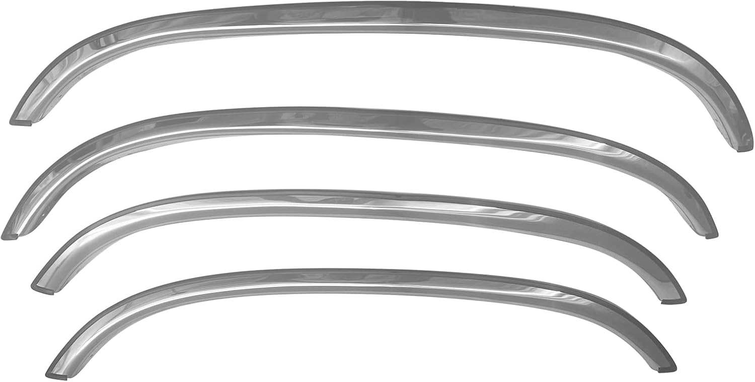 Fender Flares Mud Guards for 1999-2006 Chevrolet Silverado & GMC Sierra | Brand of Hyper Glory, For 2000-2006 Chevrolet Suburban, 2002-2006 Chevrolet Avalanche, Chrome, ABS, Fender Flares Protector