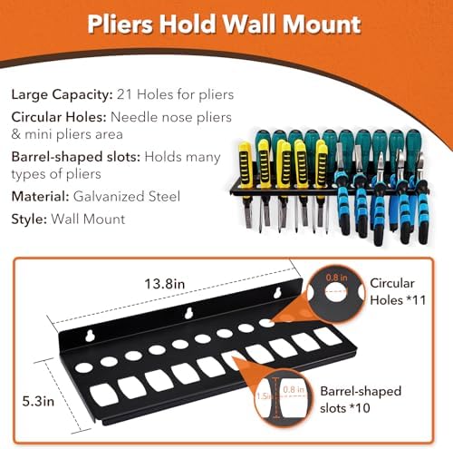 wall mount tool organizer set,include screwdriver organizer,9mm-24mm wrench on a desk or shelf