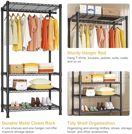 ulif h2 heavy duty clothes rack, freestanding 4, package contents