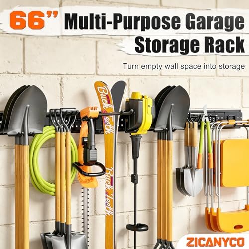 garage tool organizer wall mount 66 inches with shown in use