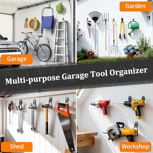 housolution steel garage hooks - 30pack anti-slip coating, front angle view