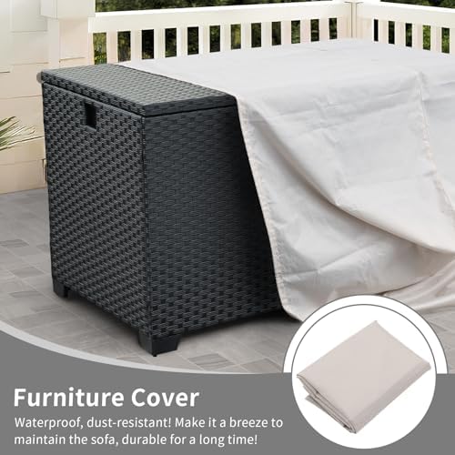 rattan star 180 gallon outdoor storage box deck, package contents