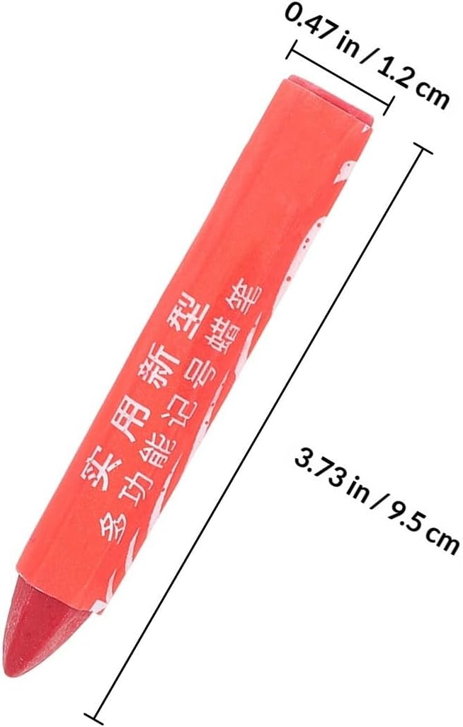 4pcs Waterproof Tire Marker Pens Red Wax Crayons for Marking on Plastic and Carton Sturdy Auto Tire Repair Tool for Marking Repair Position
