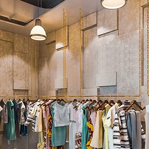 creative adjustable height clothing storage chain garment rack, close-up detail