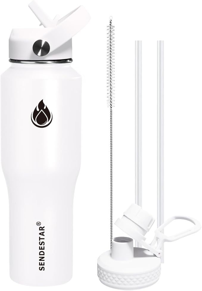 SENDESTAR 32oz Water Bottle Wide Mouth Stainless Steel Vacuum Insulated Double by Sendestar