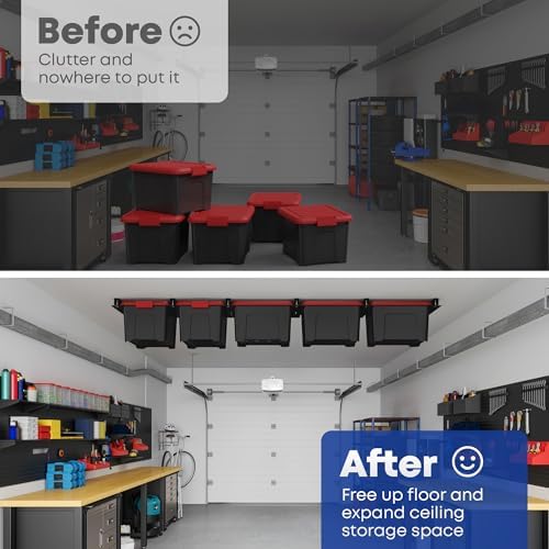 woofog overhead garage storage rack, garage ceiling storage, package contents