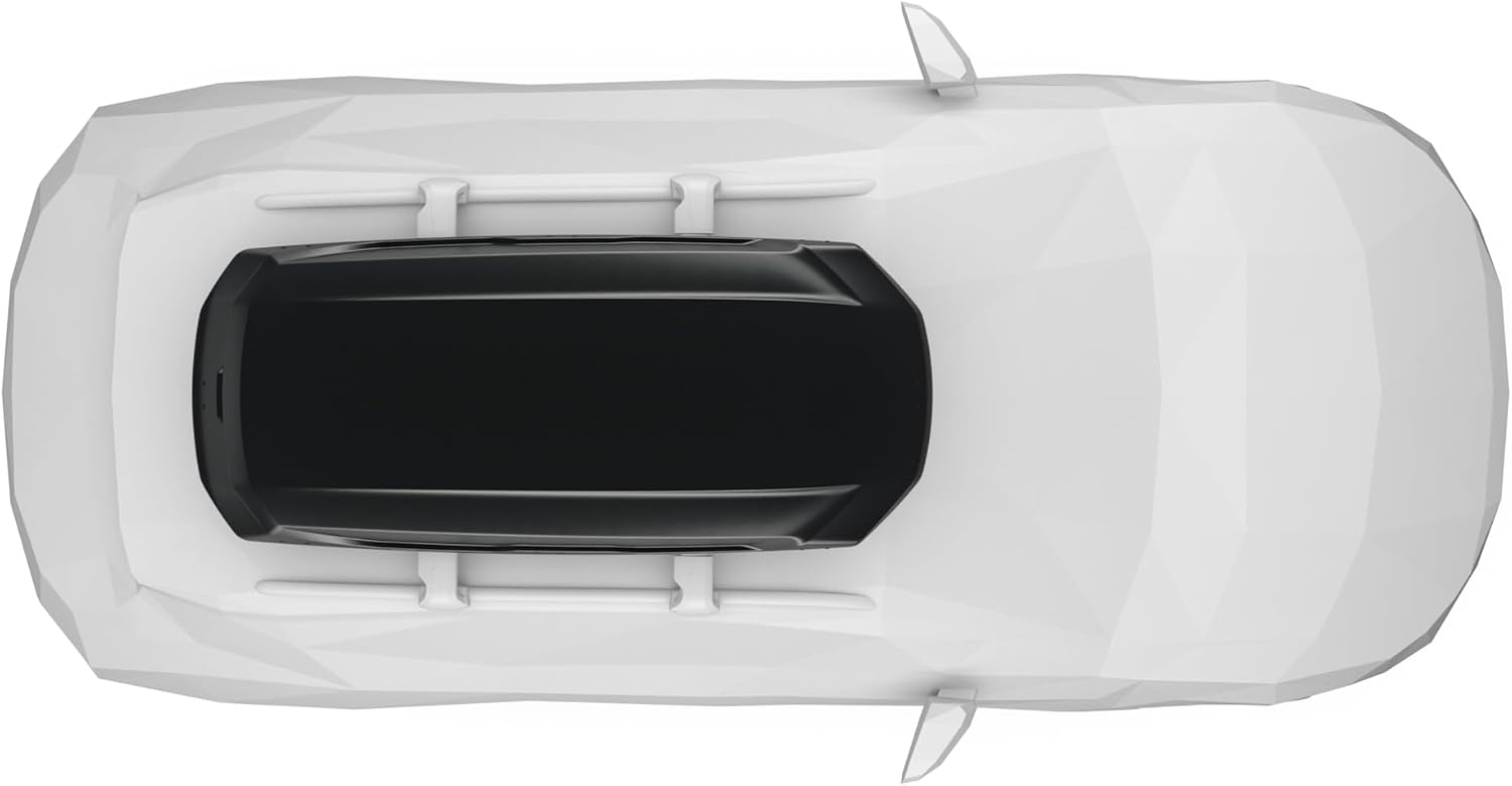 Thule Pulse 2 Aerodynamic roof Mounted Box, Size L, 16 cu ft, Dual-Sided Opening with Locks, Tool-Free Install, for SUVs, Trucks, Cars, EVs