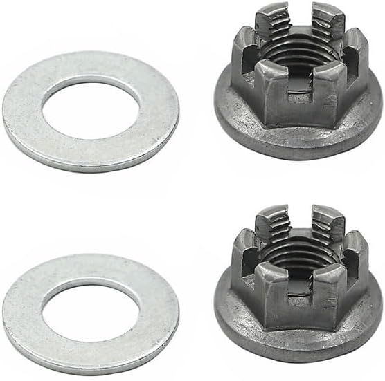 Set 2 ATV Quad rear Axle castle hub nut washer compatible with Yam-aha Banshee Blaster Raptor Warrior Raptor 350 660 YFZ450 Breeze Grizzly