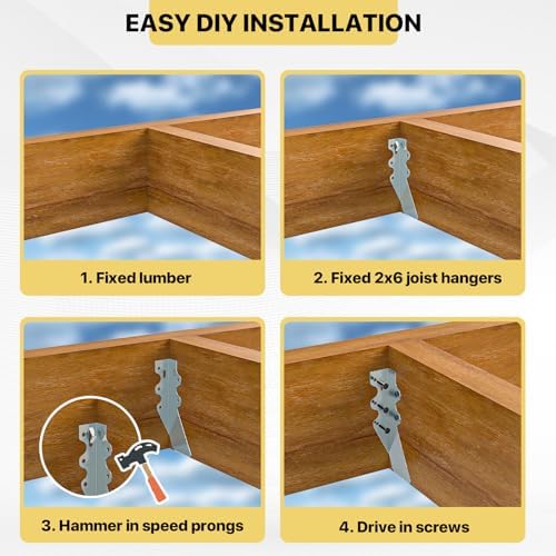 2x6 joist hanger,lu26 18 gauge double shear face, package contents