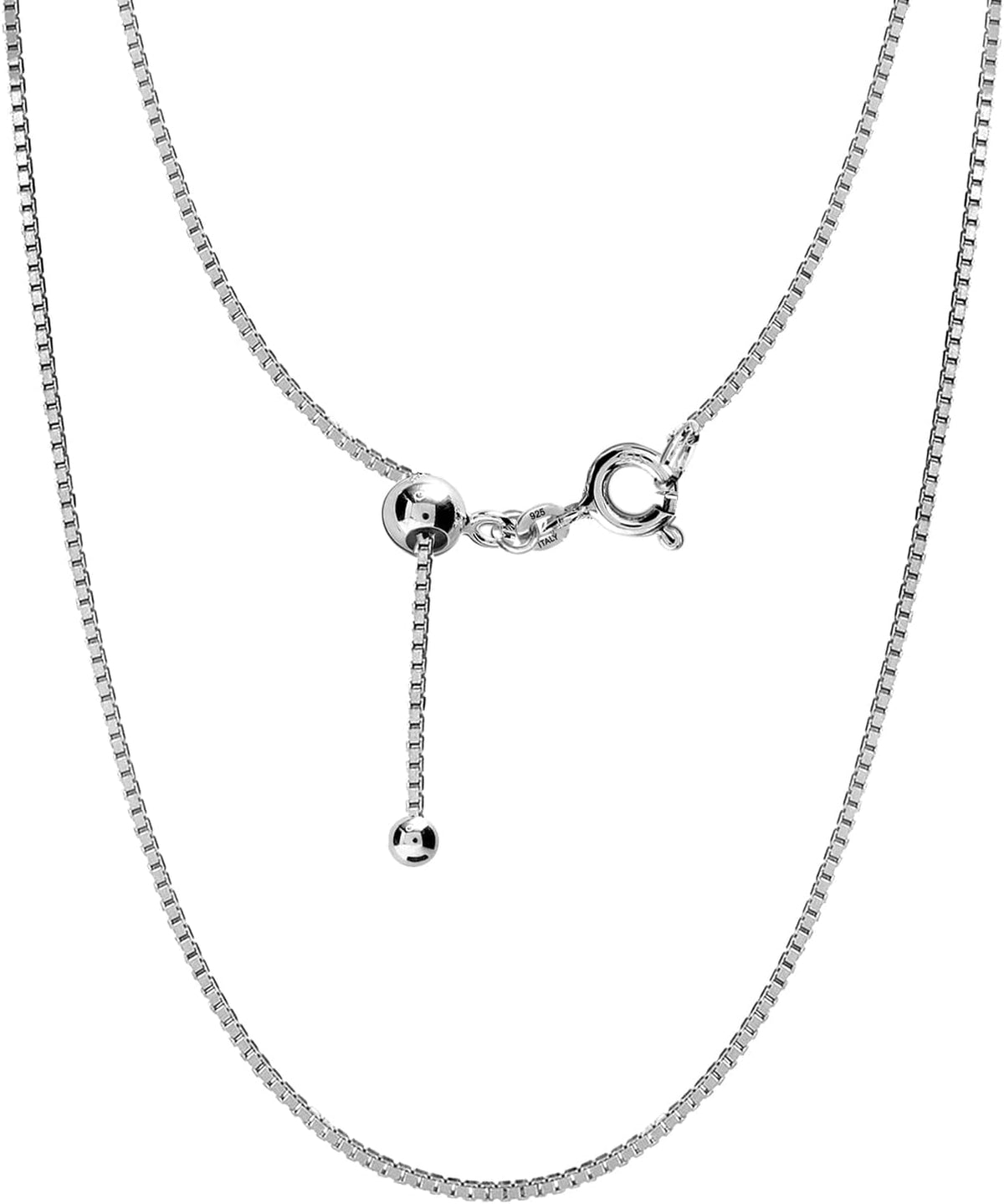 lecalla 925 sterling silver italian jewelry adjustable chain, main product view