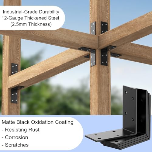 3 inch l brackets for wood, heavy duty, side view