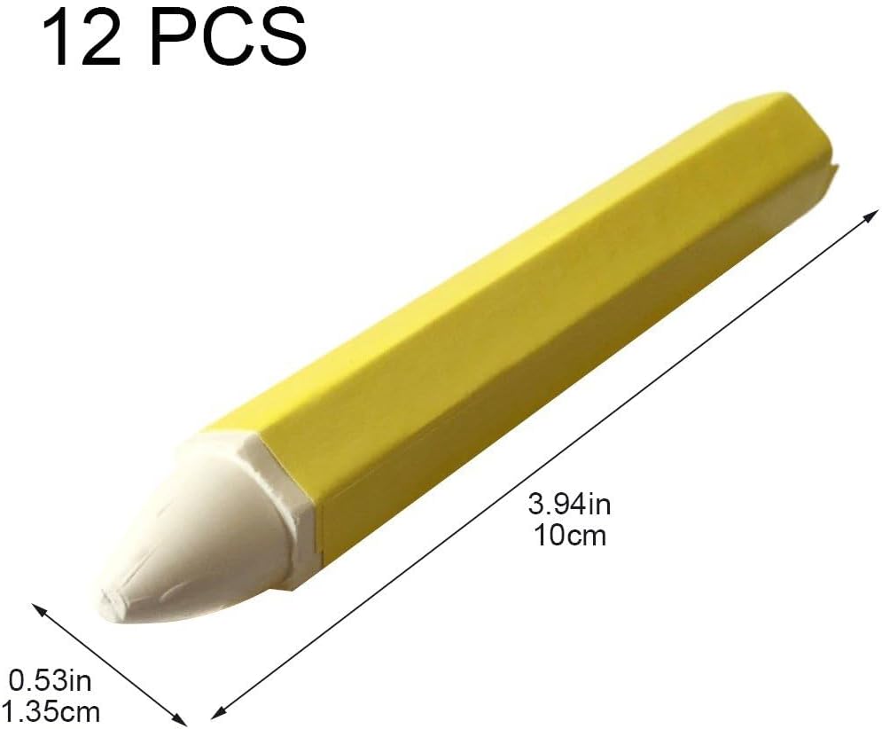 12 Pcs/Set Tyre Marking Crayon White Tyre Tire Repair Marker Pen Waterproof Tire Marker Tire Pens Drawing Crayon Construction Crayon