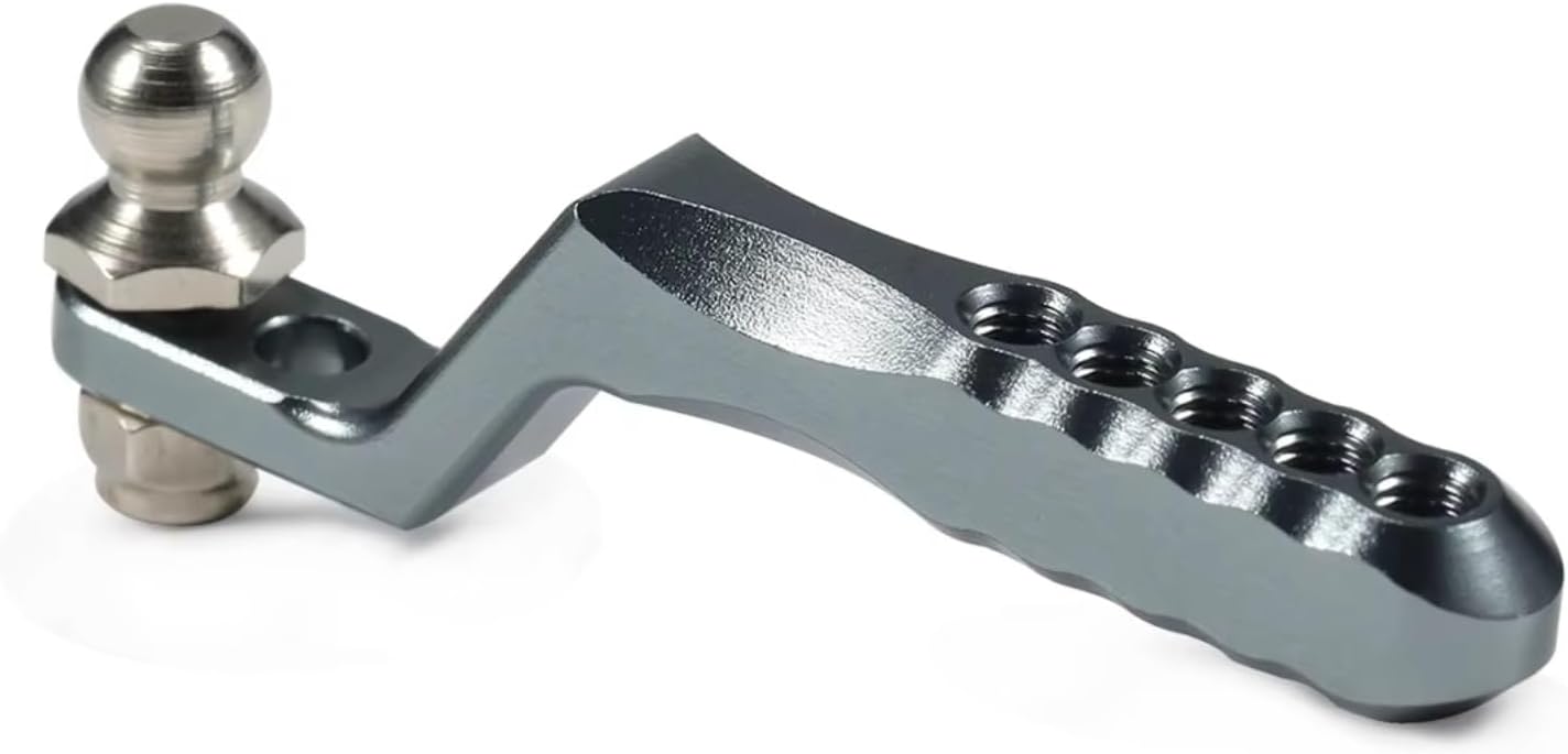 Rc Accessories for TRX4 for SCX10 II 86100 D90 CC01 TF2 for RGT for Rock 1/10 Car Rear Bumper 1 Pcs Aluminum 1:10 Scale RC Tow Hitch Trailer Hook(Gray)