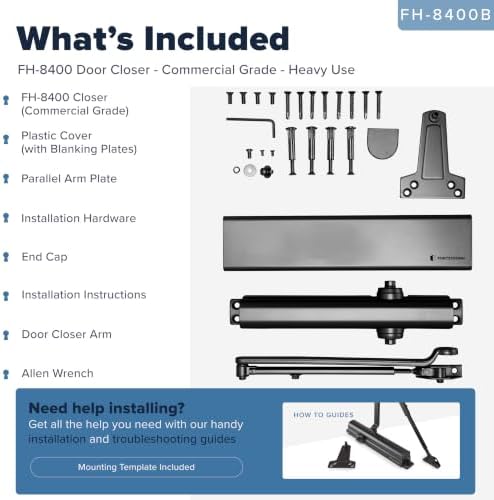 commercial door closer – black heavy duty grade on a desk or shelf