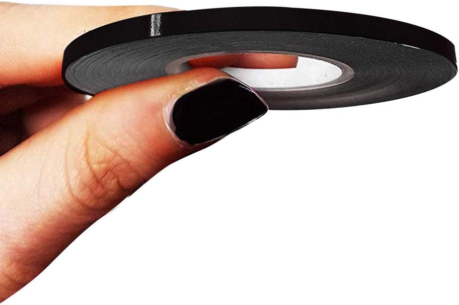 4R Quattroerre.it 10454 Trim Stripes Adhesive Strips for Cars, Black, 3 mm x 10 mt