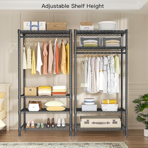 ulif h2 heavy duty clothes rack, freestanding 4, side view