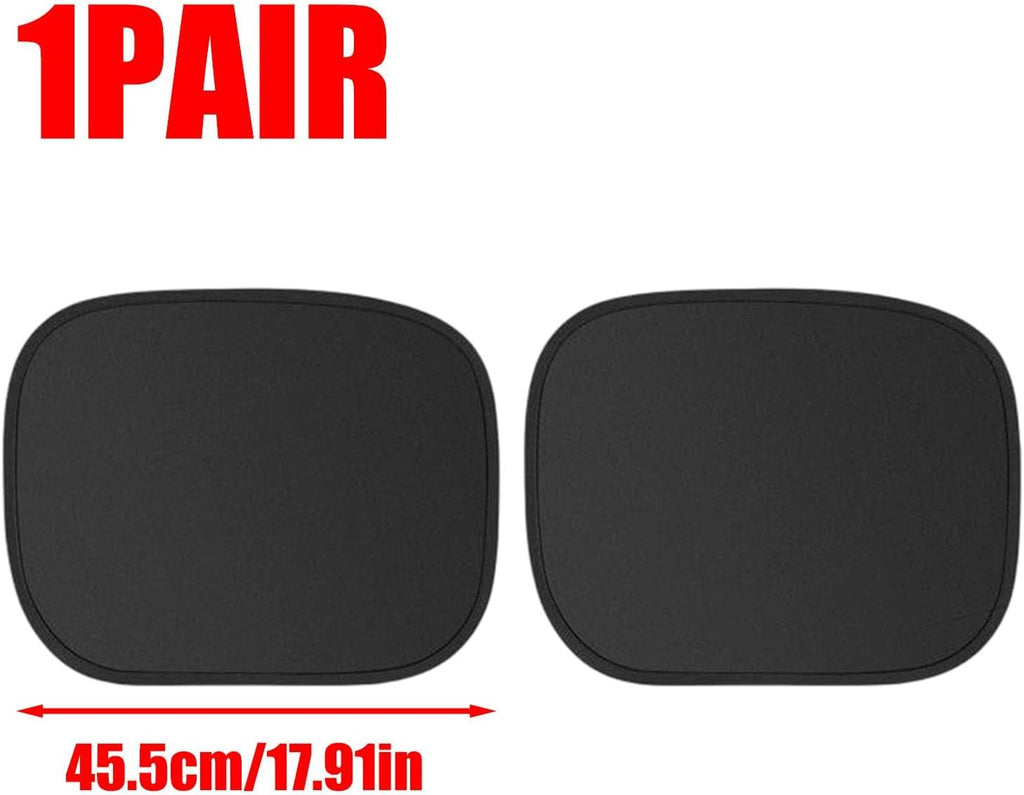 1Pair Car Sun Shade Cover Side Window Electrostatic Curtains Sun Protection 99.9% UV Ray Blocking Foldable Auto Curtains (A Pair of Rear Windows)