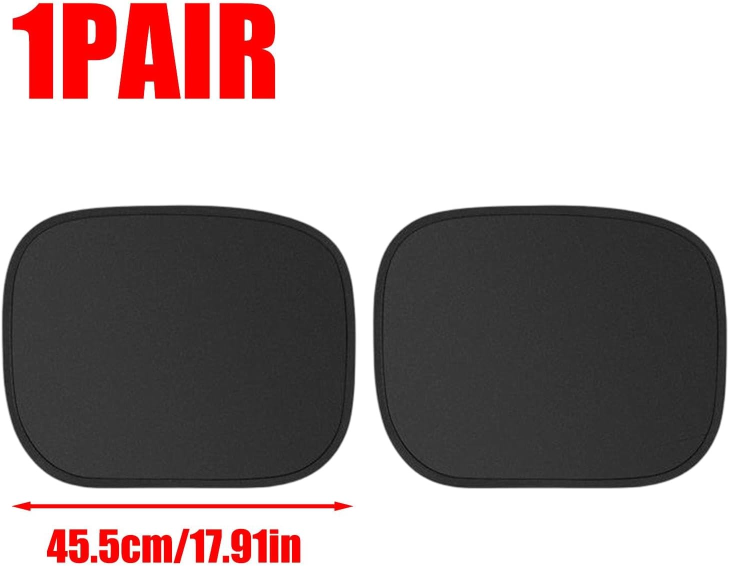 1Pair Car Sun Shade Cover Side Window Electrostatic Curtains Sun Protection 99.9% UV Ray Blocking Foldable Auto Curtains (A Pair of Rear Windows)