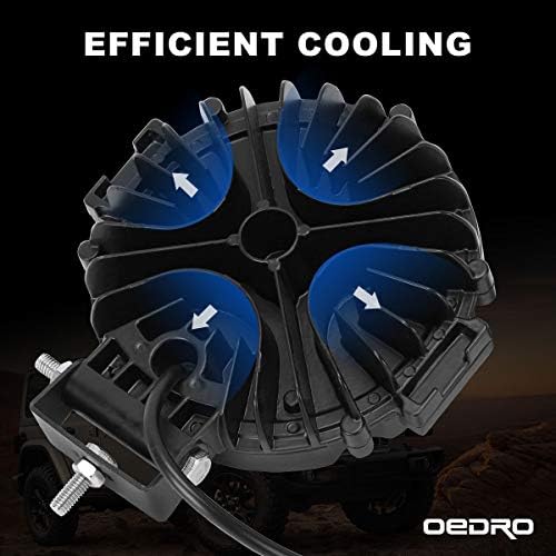 oedro 7 inch led light pods, 51w round, view 9