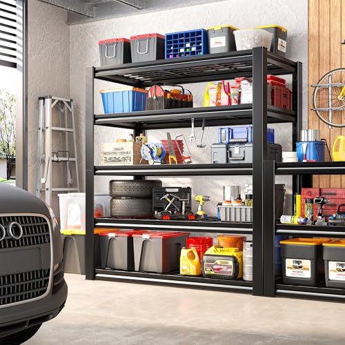 reibii 2 pack garage shelving 3200 lbs load, close-up detail