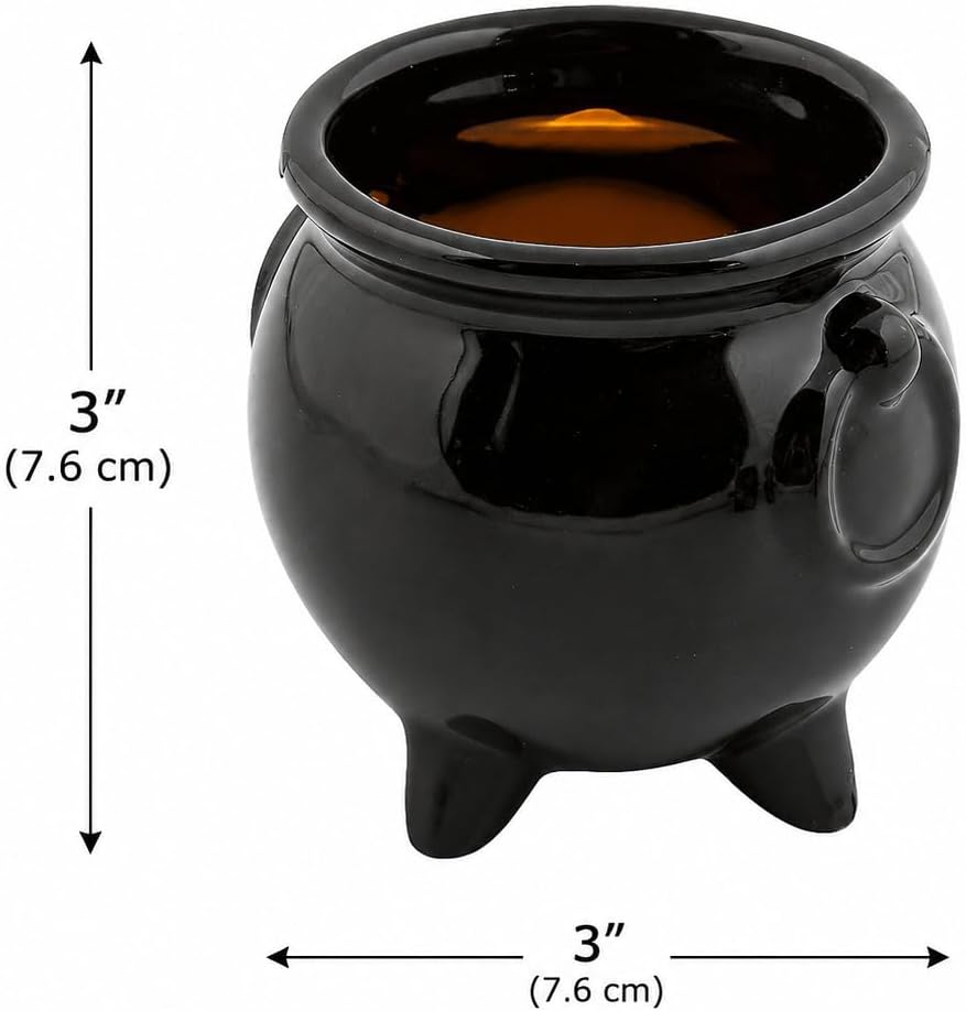 Fun Express Halloween Mini Cauldron Tea Light Votive Candle Holders, 12pc
