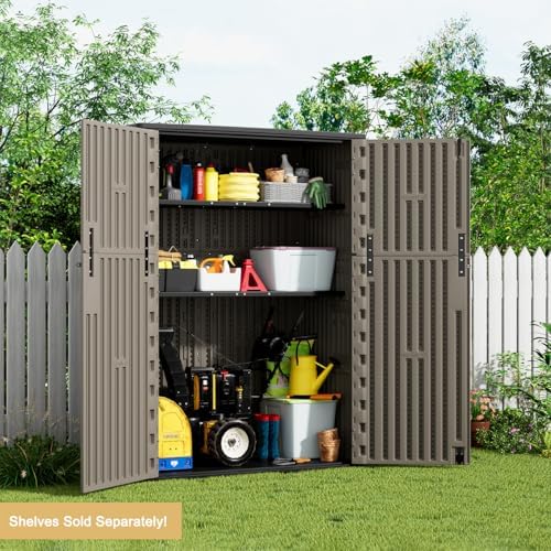 kinying outdoor vertical storage shed,57 cu.ft outdoor storage, package contents