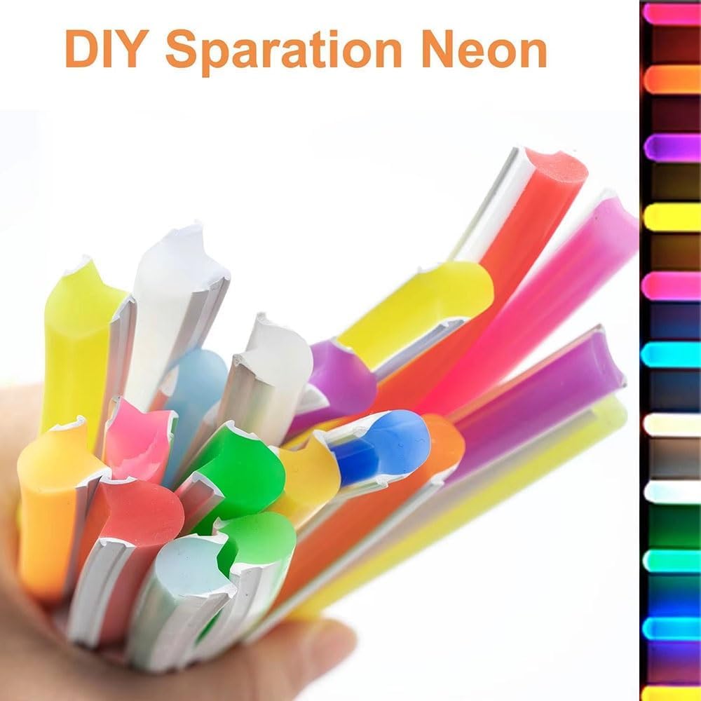 6mm Silicone Neon Strip Tube - Soft Bendable Light Channel, 3 Meters,1pcs | Golden
