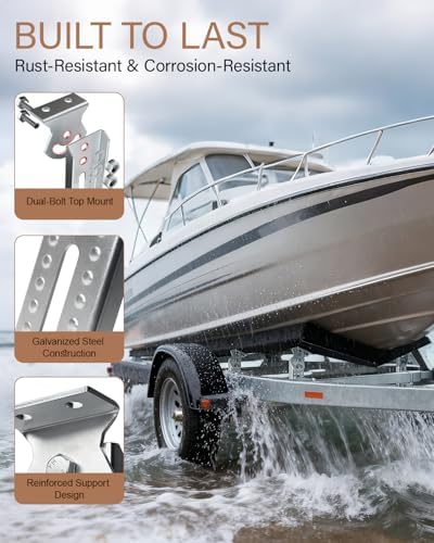 boat trailer bunk brackets 4 pack galvanized bunks shown in use