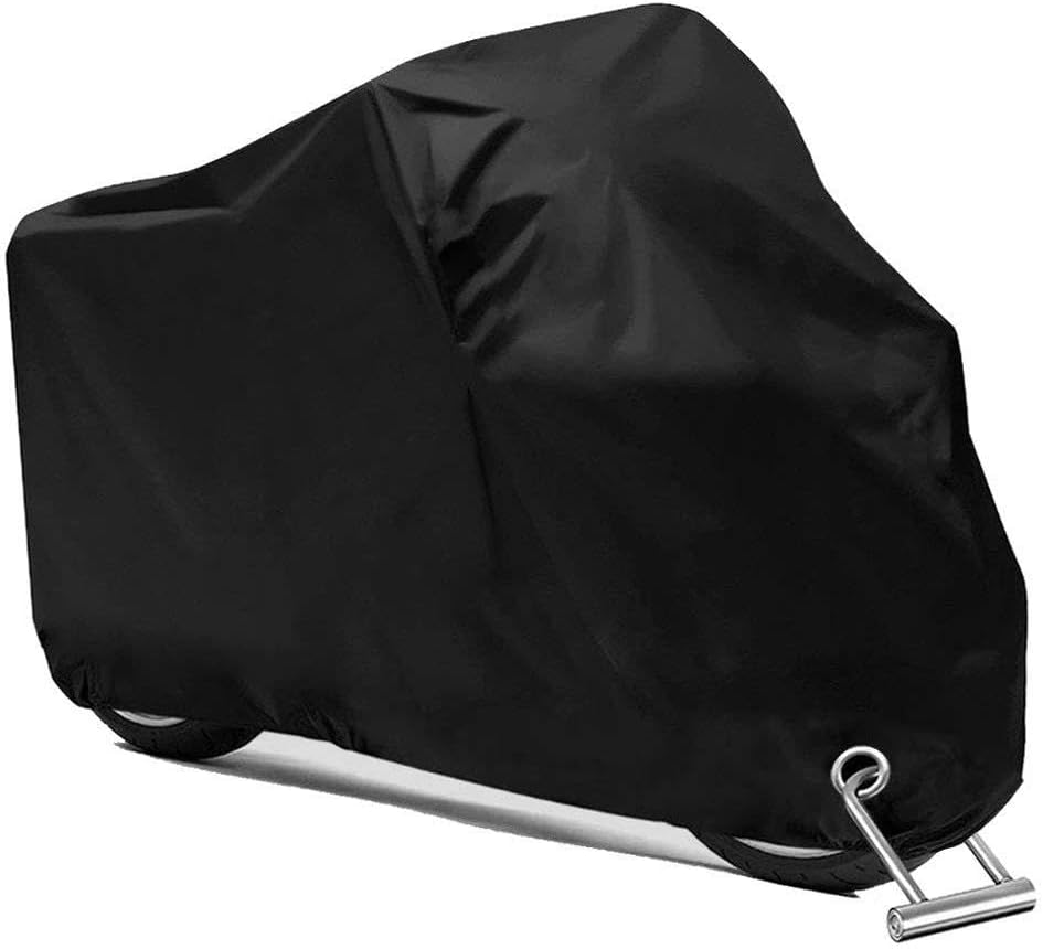 Motorcycle Scooter Cover Waterproof Outdoor - Large Oxford 250cc 150cc 50cc Scooter Cover, Heavy-Duty Motorbike Protection with Lock Holes & Storage Bag Against Dust, Debris, Rain Fit up to 96''