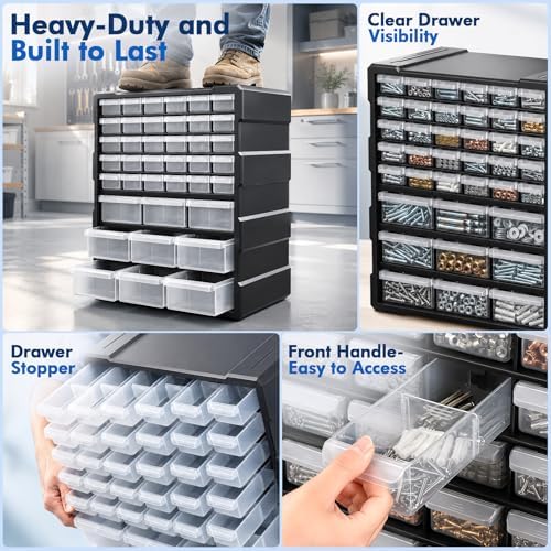drawer organizer craft organizers and storage with dividers, front angle view