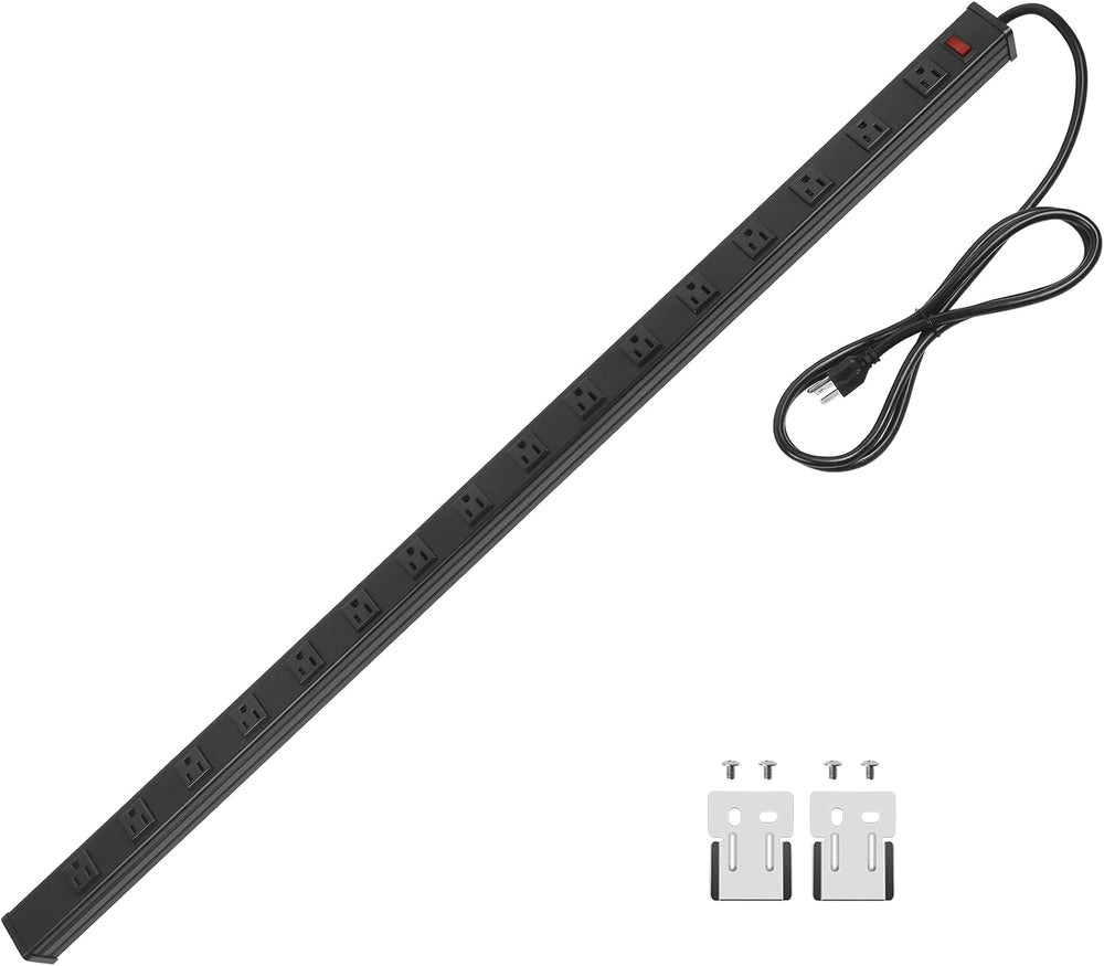 CCCEI Long Heavy Duty Metal Power Strip, 16 Outlet Large Industrial Multi Wid...