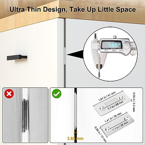 cabinet sliding door magnets jiayi 18 pack ultra, side view