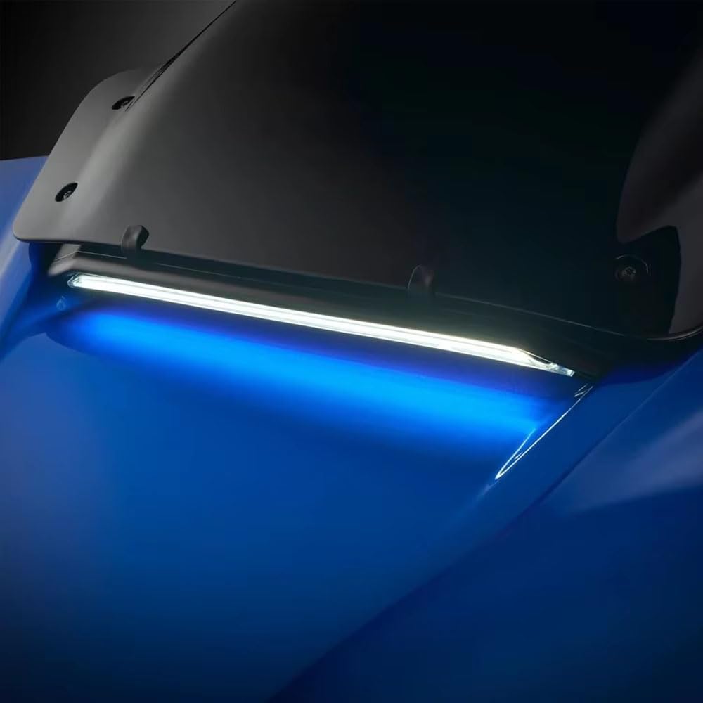 MOEXEXEX For Street Glide FLHX 2026 2025 2024 Windshield Center Fairing Vent Light LED Accent Running Light Front Fairing Trim