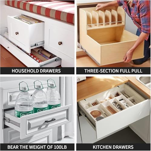 10 inch soft self close drawer slides 6 showing dimensions