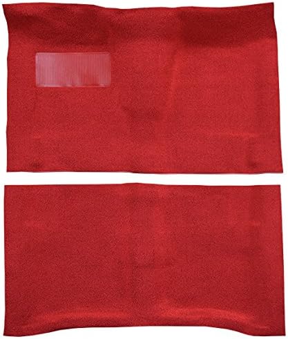 Replacement Auto Carpet Floor Liner - Molded Loop - fits 1964-1967 Oldsmobile Cutlass 2 Door Automatic (Red)