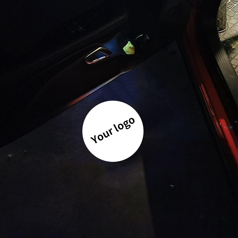 Custom Car Door Logo Lights 2pcs Compatible for Challenger 2015-present, Welcome Ghost Shadow Light Laser Courtesy LED Projector Puddle Lamps Car Accessories (Custom Logo 01)