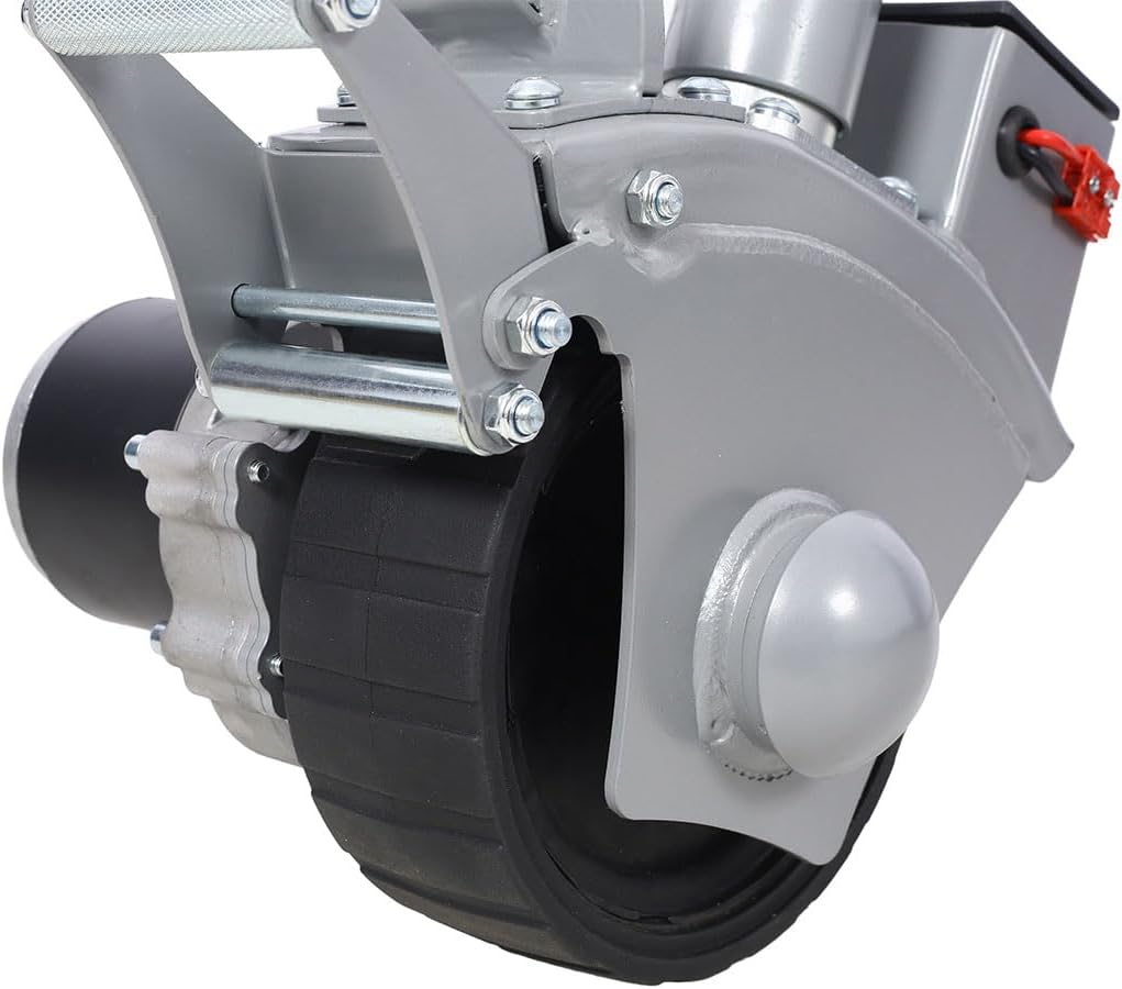 Electric Trailer Dolly, 5000 lbs Trailer Mover with 500 lbs Jockey Wheel Load Capacity, 12V Motorized Trailer Tow Dolly with 22 ft/min Speed, Adjustable Height 2" Hitch Tube, 8" Solid Rubber Wheel,