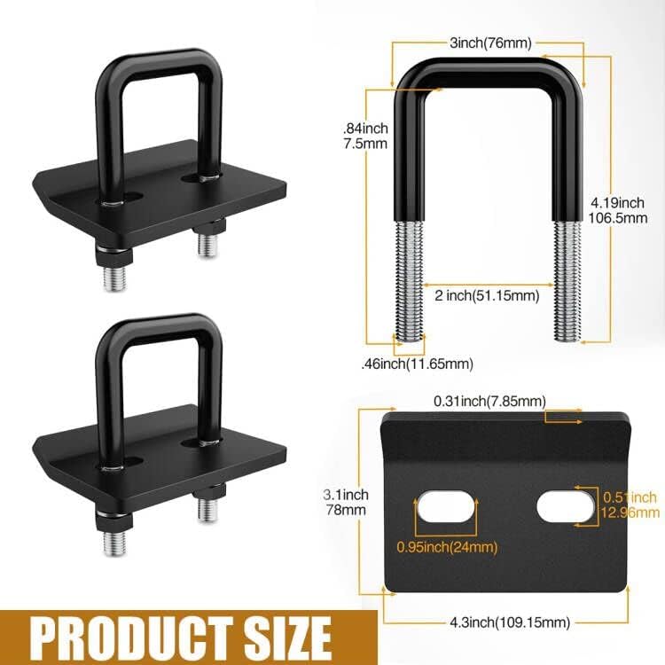 Hitch Tightener Anti-Rattle Clamp, Heavy Duty Steel Stabilizer for 1.25 and 2 inch Trailer Hitches, Anti-Rust Coating and Eliminating Rocking Instability