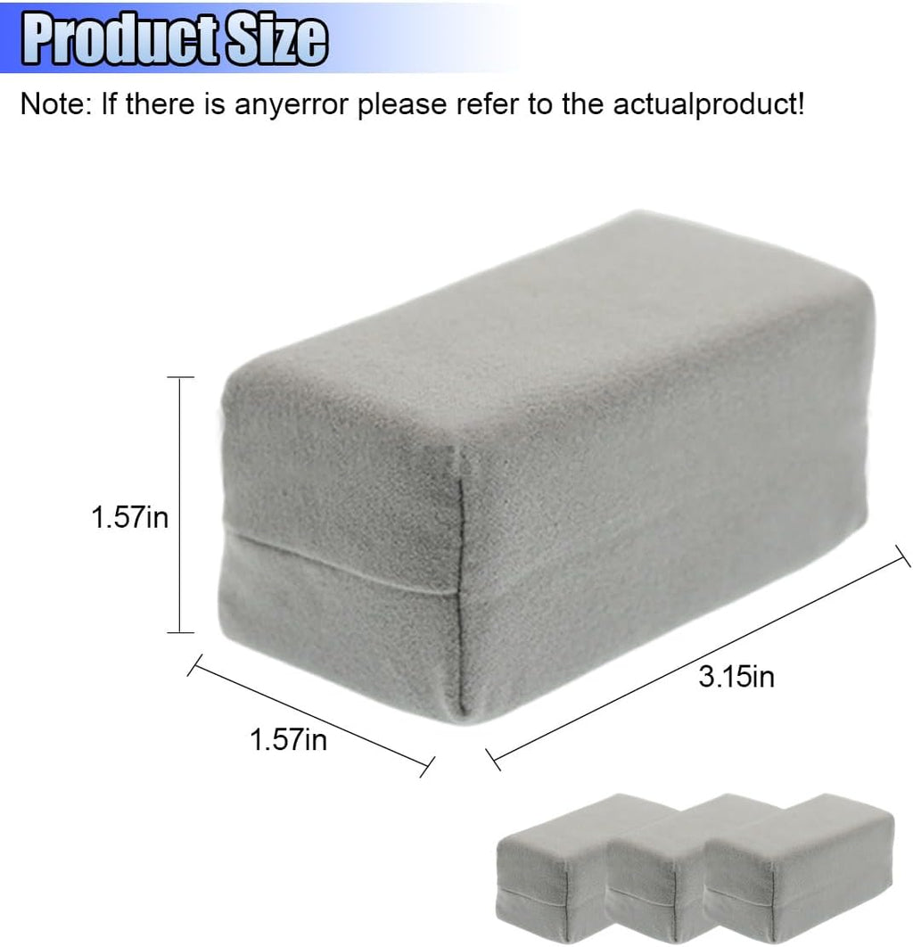 Suede Microfiber Applicator Pad, Multi-Purpose Ceramic Spray Coating Sponge Pads, Car Detailing Sponge for Car Paint, Metal, Plastic Trim, Applying Wax, Sealants, Other Conditioners (4PCS)