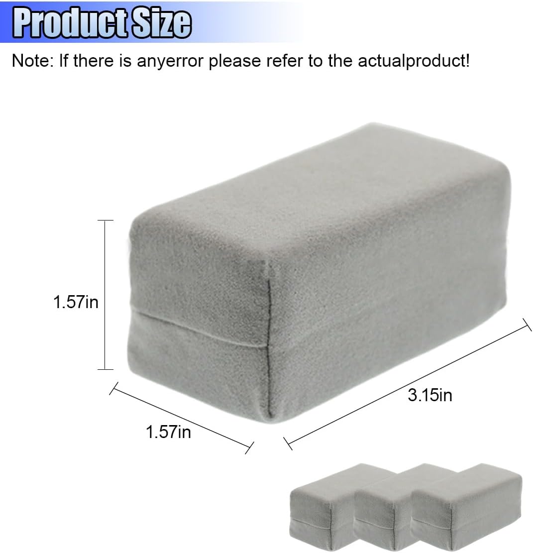 Suede Microfiber Applicator Pad, Multi-Purpose Ceramic Spray Coating Sponge Pads, Car Detailing Sponge for Car Paint, Metal, Plastic Trim, Applying Wax, Sealants, Other Conditioners (4PCS)