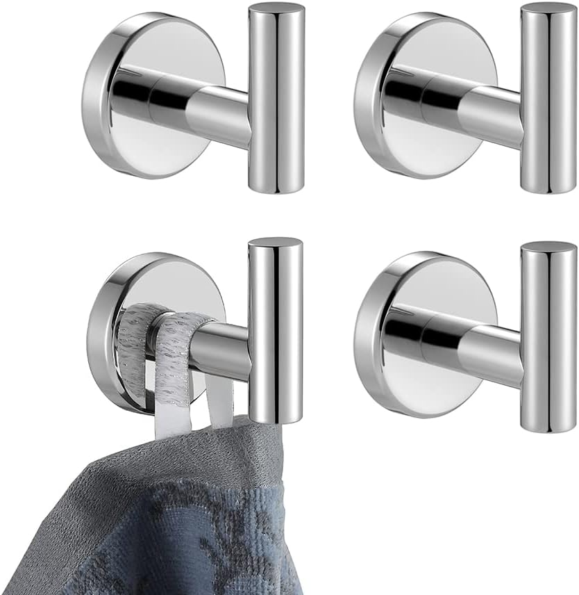 jqk chrome bathroom towel hook, 304 stainless steel, main product view