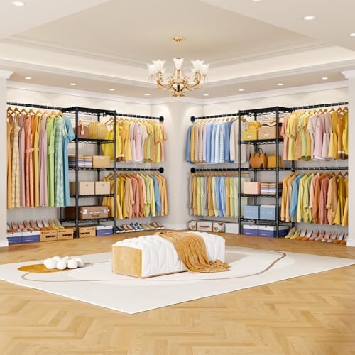 ulif m2 wall mounted closet system, black clothes showing dimensions