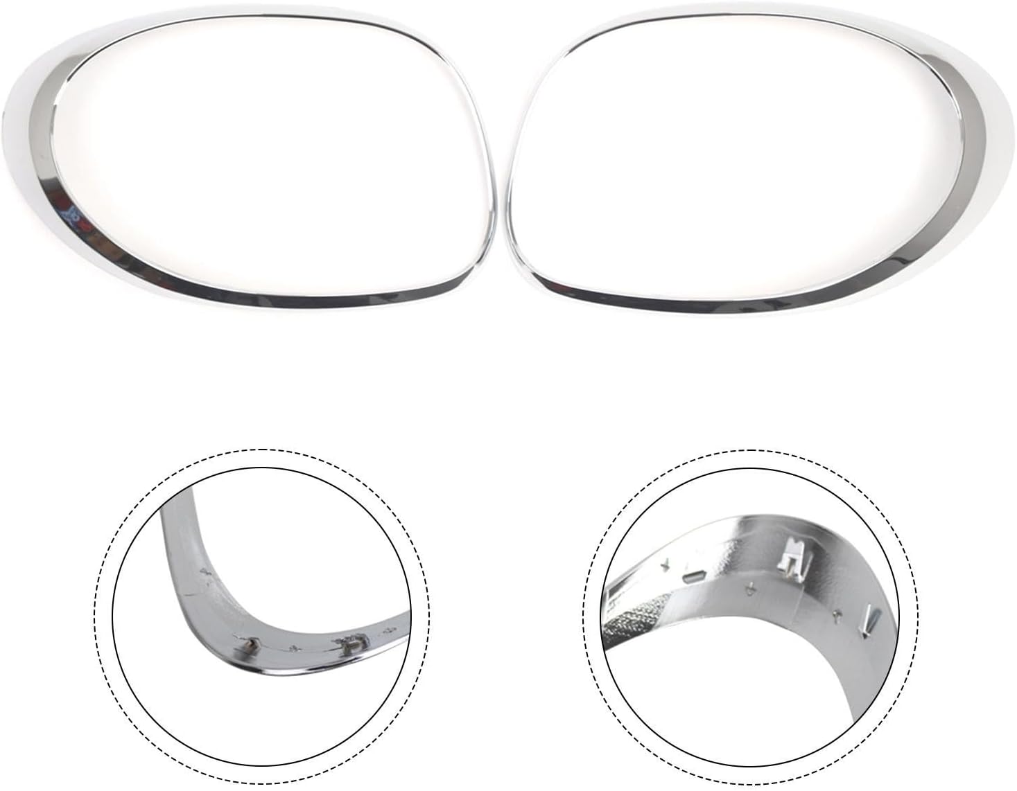 Tail Light Cover Trim Ring Silver Fit for fiat 500L 2014 2015 2016 2017 2018 2019 2020 Rear Lamp Shade Brake Indicator Protection