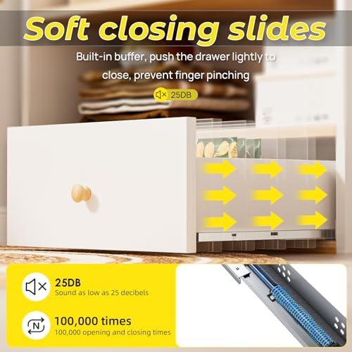 24” undermount drawer slides soft close 100 lbs, package contents
