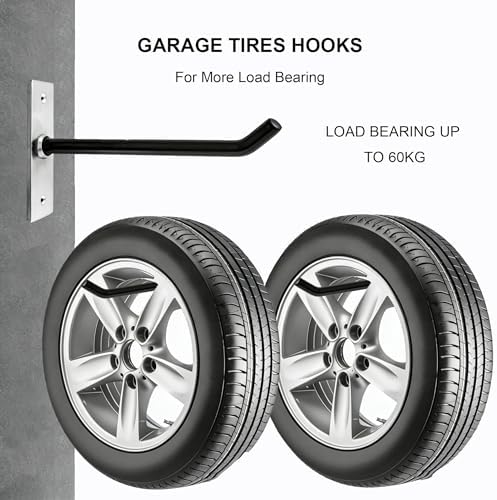 sinoer 10 inch wall mount steel tire hooks,4, side view