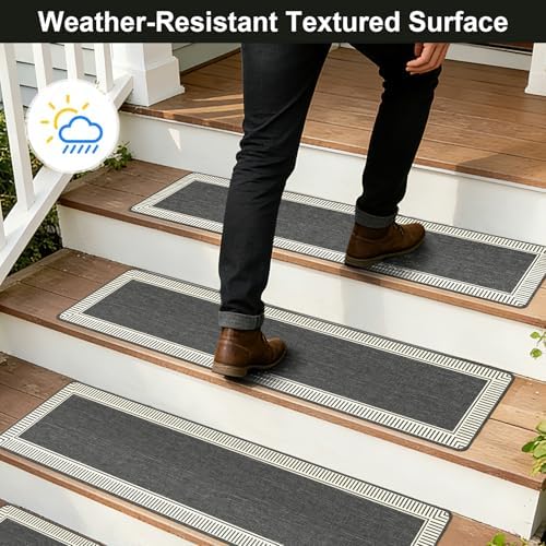 sallous outdoor stair treads 8” x 30”, close-up detail